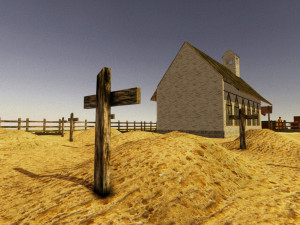 church old west interior exterior Modèle 3D