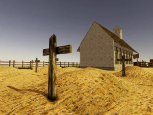 church old west interior exterior 3D Model