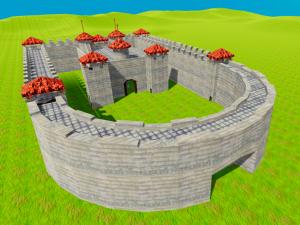 castle interiors exteriors Modèle 3D