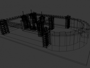 castle interiors exteriors Modèle 3D