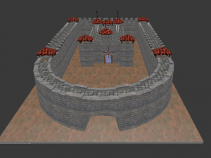 castle interiors exteriors Modèle 3D