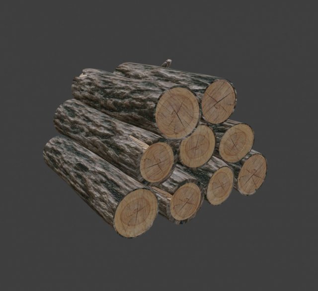 logs asset pack - low poly Model 3D .c4d .max .obj .3ds .fbx .stl .blend