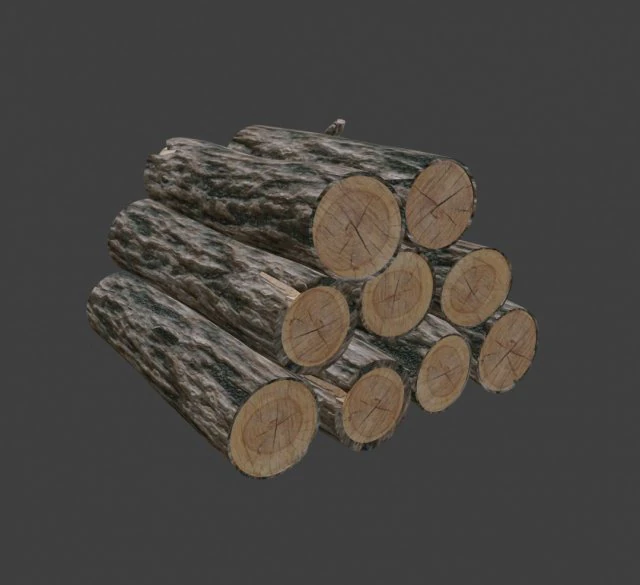 logs asset pack - low poly 3D Model .c4d .max .obj .3ds .fbx .stl .blend