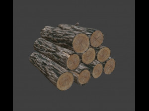 logs asset pack - low poly 3D मॉडल