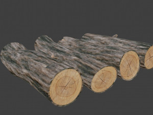 logs asset pack - low poly Model 3D