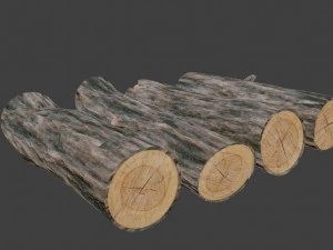 logs asset pack - low poly 3D Model