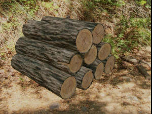logs asset pack - low poly 3D Model