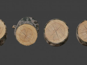logs asset pack - low poly Model 3D