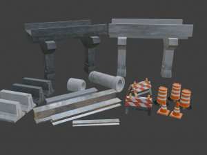 street asset pack low-poly Modelo 3D