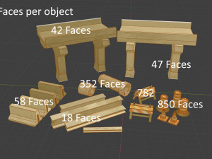 street asset pack low-poly 3D Model