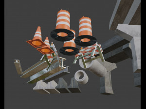 street asset pack low-poly 3D Model