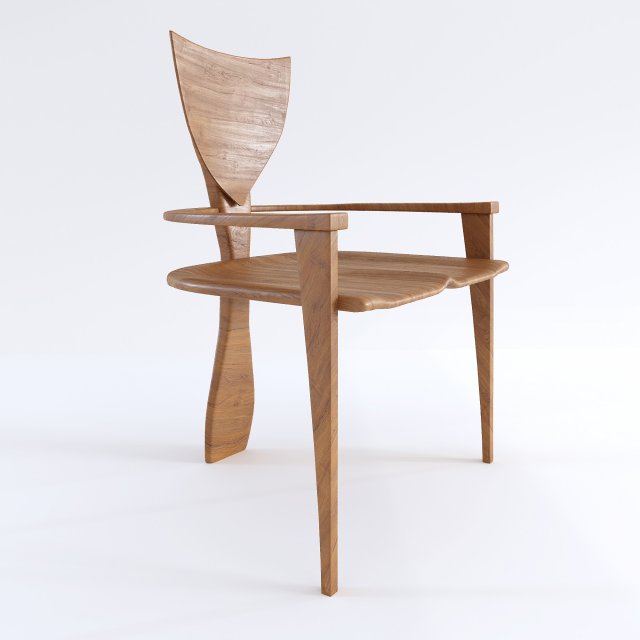 finback-chair 3D Модель .c4d .max .obj .3ds .fbx .stl .blend 