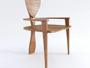 फिनबैक-कुर्सी 3D मॉडल