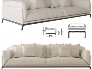 sof&aacute; faubourg Modelo 3D