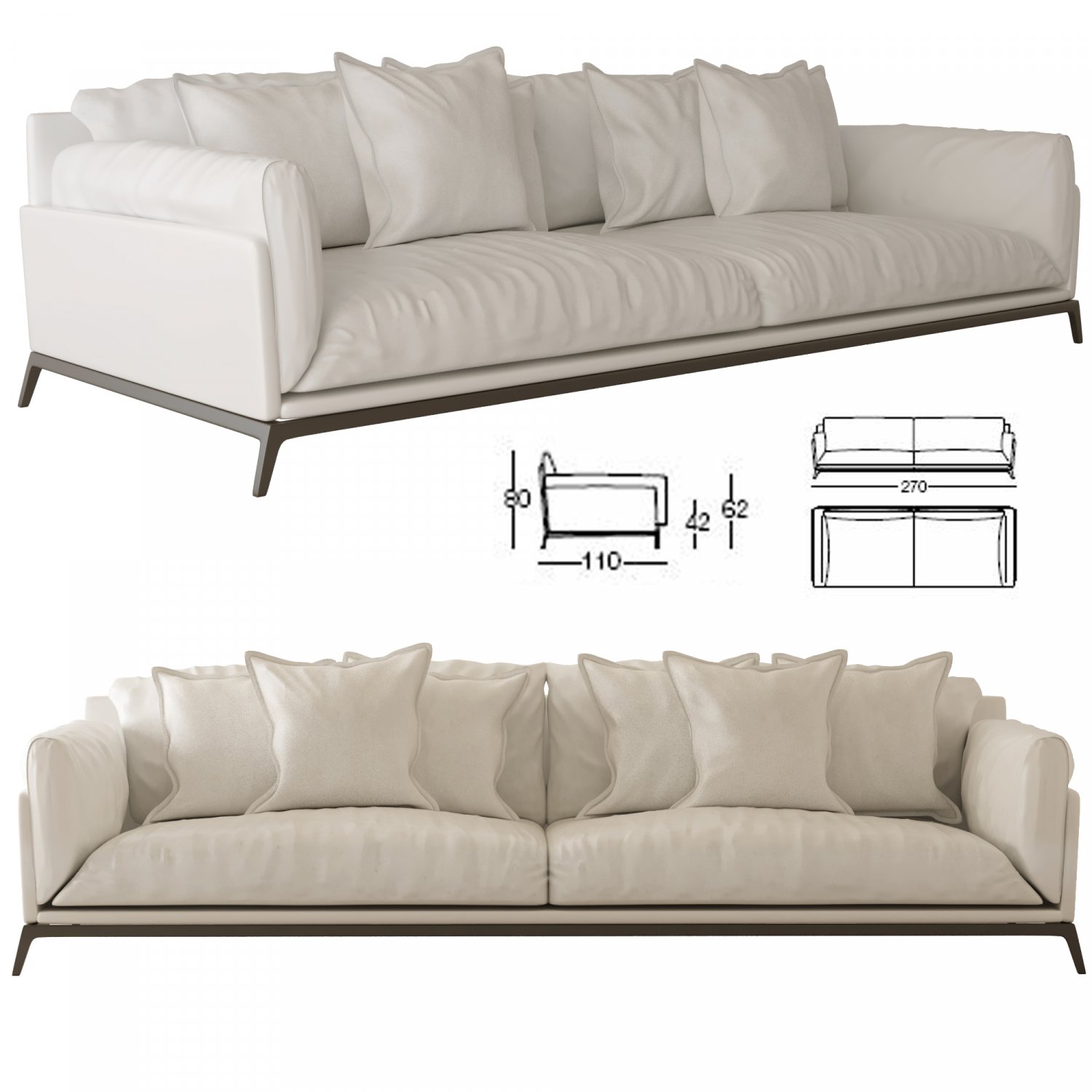 Faubourg Sofa 3d Model In Sofa 3dexport