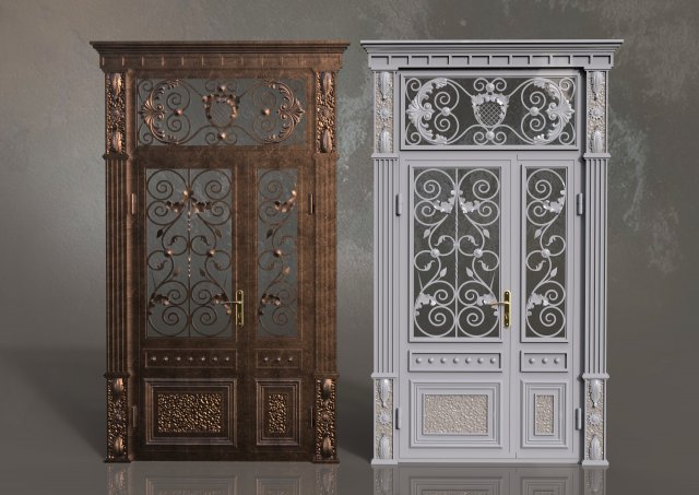 metal door 3D मॉडल .c4d .max .obj .3ds .fbx .stl .blend