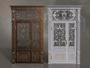 금속 문 3D 모델