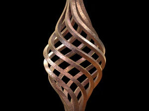 detalhe met&aacute;lico Modelo 3D