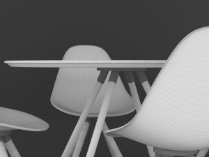 modacd2rounddiningtablechair2015 3D 모델