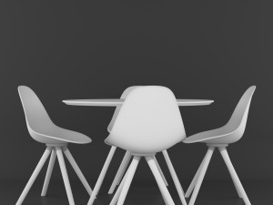 modacd2rounddiningtablechair2015 3D Modell