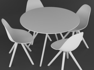 modacd2rounddiningtablechair2015 3D Modell