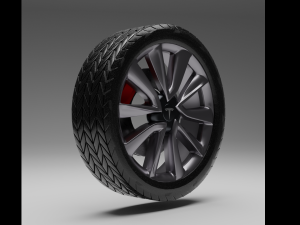 wheel tesla model 3-y Modèle 3D