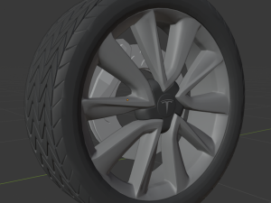 wheel tesla model 3-y Modèle 3D