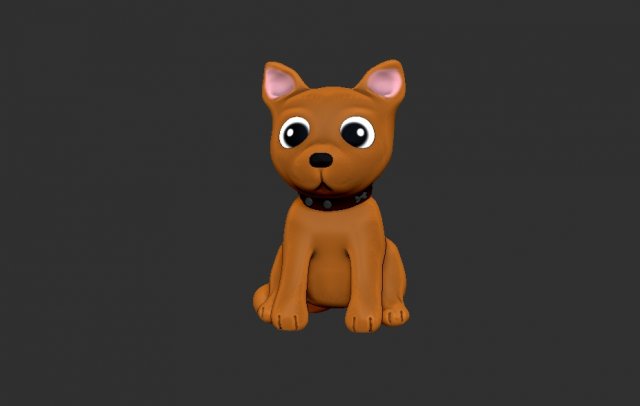 Dog chibi gift 3D Принт Модель .c4d .max .obj .3ds .fbx .stl .blend 