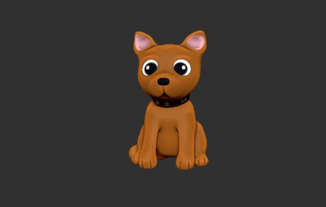 Dog chibi gift 3D Print Model .c4d .max .obj .3ds .fbx .stl .blend 