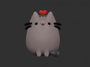 Portachiavi gatto pusheen Modello di stampa 3D