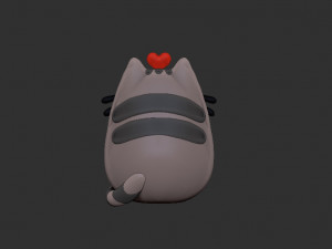 pusheen cat keychain Model Cetak 3D