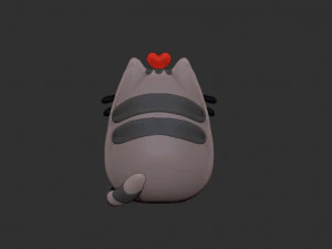 pusheen cat keychain 3D Print Model