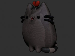 pusheen cat keychain 3D Print Model