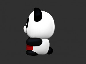 panda bear keychain Modelo de Impressão 3D