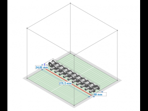 roller chain ansi 80 3D Model