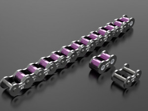 40 standard roller chain 3D Model