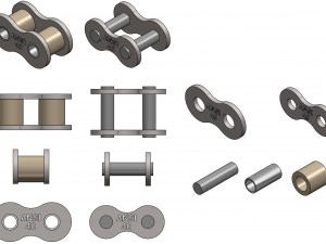 40 standard roller chain Modèle 3D