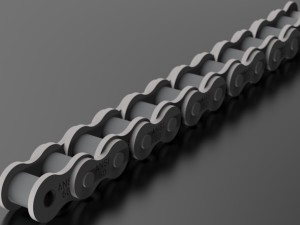 transmission chain and gear assembly - ansi 60 Modelo 3D