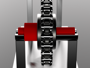 transmission chain and gear assembly - ansi 60 Modelo 3D