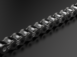 standard roller chain - ansi 80 asa 80 3D Model