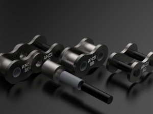 standard roller chain - ansi 80 asa 80 3D Model