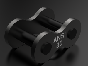 standard roller chain - ansi 80 asa 80 3D Model