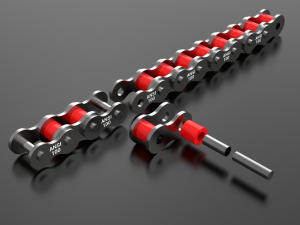 standard roller chain - ansi 100 asa 100 Modelo 3D