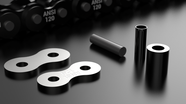 standard roller chain - ansi 120 3D Модель .c4d .max .obj .3ds .fbx .stl .blend 
