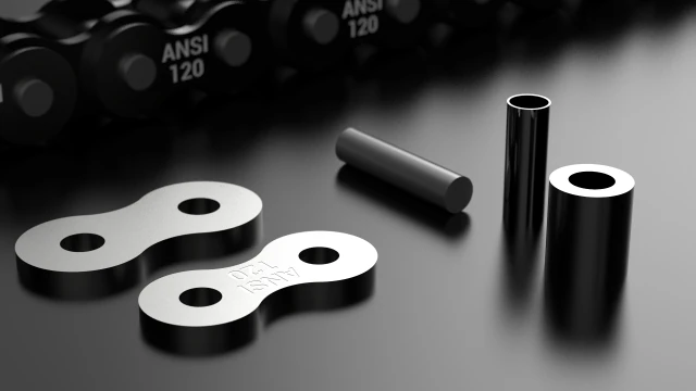 standard roller chain - ansi 120 3D Model .c4d .max .obj .3ds .fbx .stl .blend
