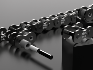 standard roller chain - ansi 140 3D Model