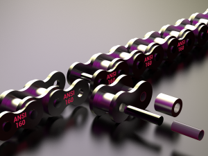 standard roller chain - ansi 160 3D Model