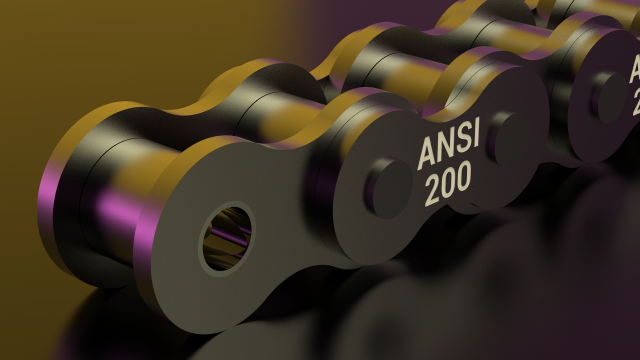standard roller chain - ansi 200 3D मॉडल .c4d .max .obj .3ds .fbx .stl .blend 