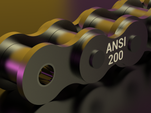 standard roller chain - ansi 200 3D Model