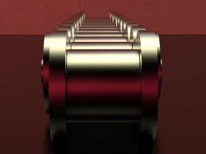 standard roller chain - ansi 200 3D Model